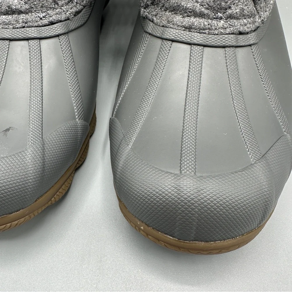 SPERRY Saltwater Rain Snow Boots Quilt Wool Blend Upper Size 8M Gray